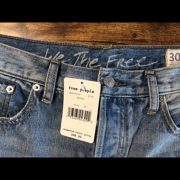 NWT Free People | Distressed Denim Shorts - Picture 4 of 9